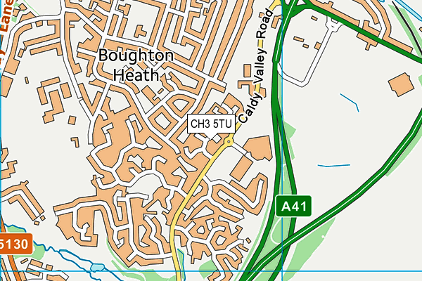 CH3 5TU map - OS VectorMap District (Ordnance Survey)