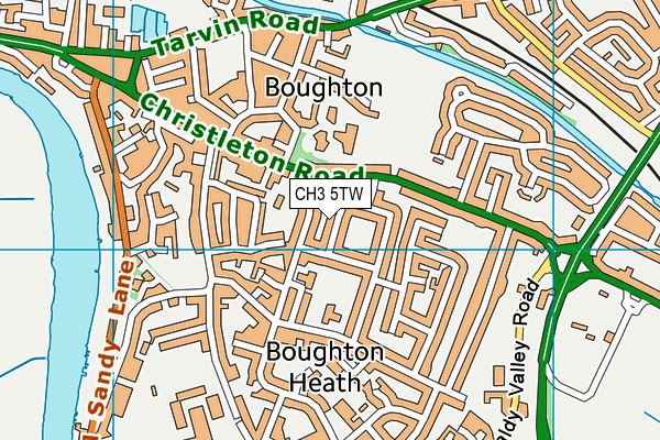 CH3 5TW map - OS VectorMap District (Ordnance Survey)