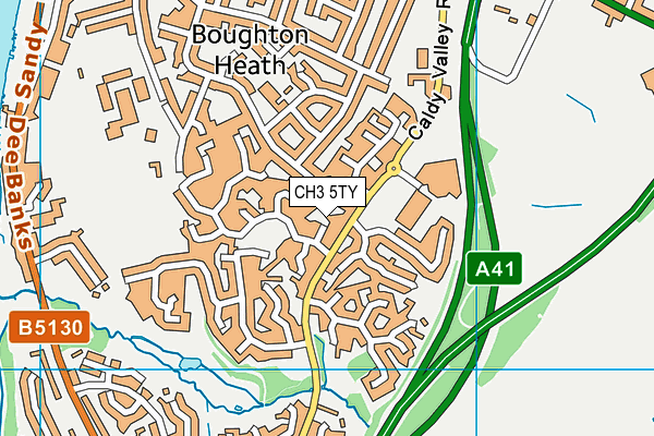 CH3 5TY map - OS VectorMap District (Ordnance Survey)