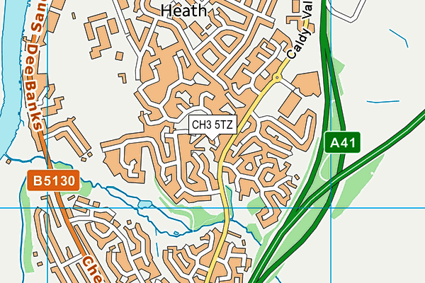 CH3 5TZ map - OS VectorMap District (Ordnance Survey)