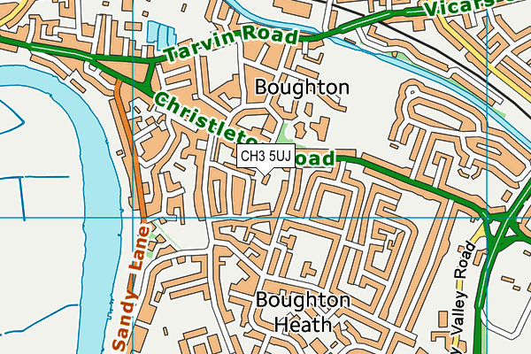 CH3 5UJ map - OS VectorMap District (Ordnance Survey)