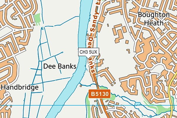 Dee Banks School map (CH3 5UX) - OS VectorMap District (Ordnance Survey)