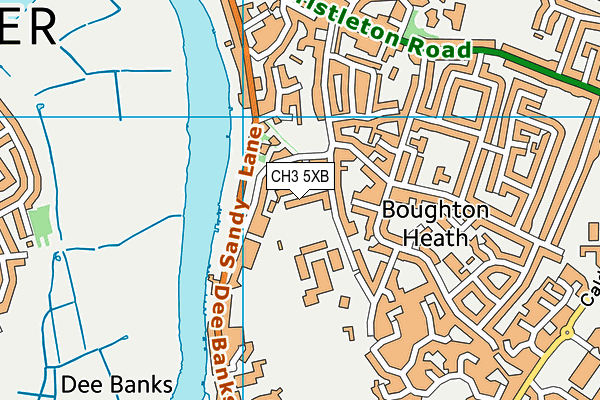 CH3 5XB map - OS VectorMap District (Ordnance Survey)