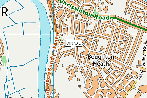 CH3 5XE map - OS VectorMap District (Ordnance Survey)