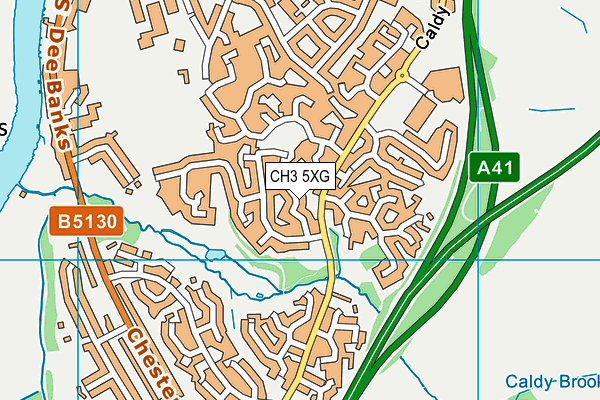 CH3 5XG map - OS VectorMap District (Ordnance Survey)