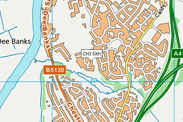 CH3 5XH map - OS VectorMap District (Ordnance Survey)