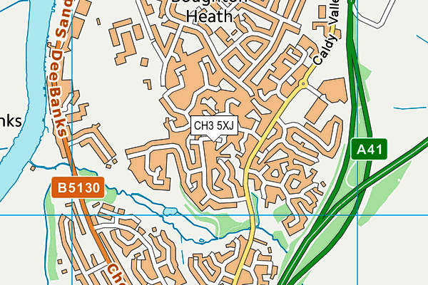 CH3 5XJ map - OS VectorMap District (Ordnance Survey)