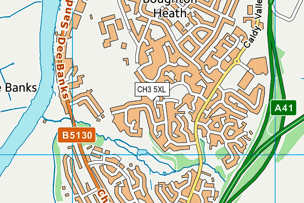 CH3 5XL map - OS VectorMap District (Ordnance Survey)