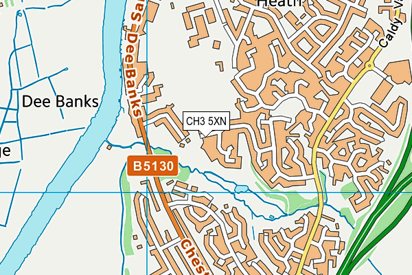 CH3 5XN map - OS VectorMap District (Ordnance Survey)