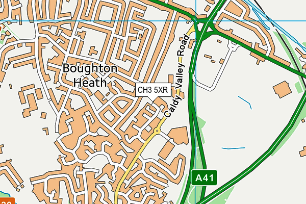 CH3 5XR map - OS VectorMap District (Ordnance Survey)