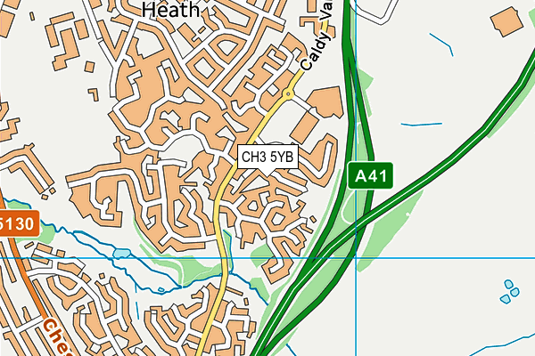 CH3 5YB map - OS VectorMap District (Ordnance Survey)