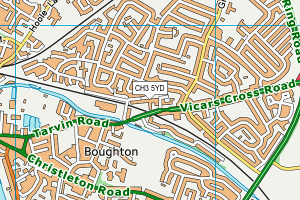 CH3 5YD map - OS VectorMap District (Ordnance Survey)