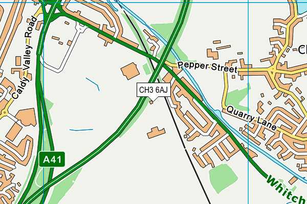 CH3 6AJ map - OS VectorMap District (Ordnance Survey)