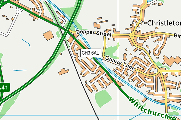 CH3 6AL map - OS VectorMap District (Ordnance Survey)
