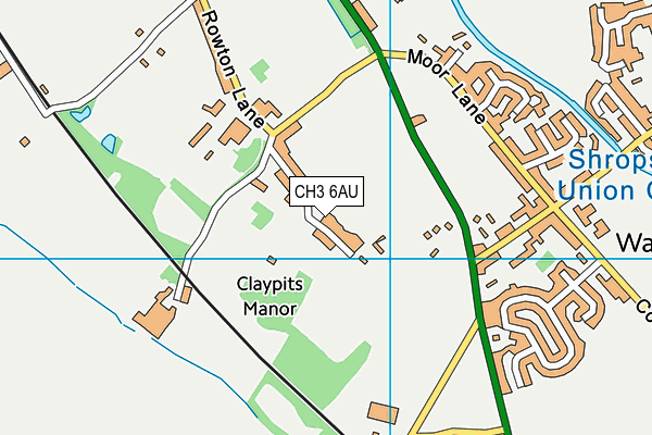 CH3 6AU map - OS VectorMap District (Ordnance Survey)