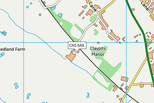 CH3 6AX map - OS VectorMap District (Ordnance Survey)