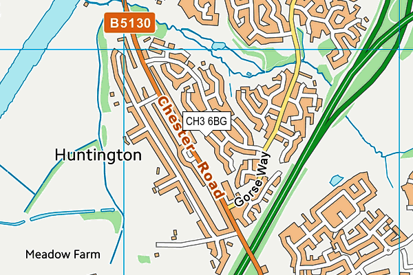 CH3 6BG map - OS VectorMap District (Ordnance Survey)