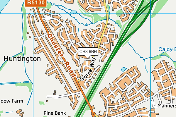 CH3 6BH map - OS VectorMap District (Ordnance Survey)