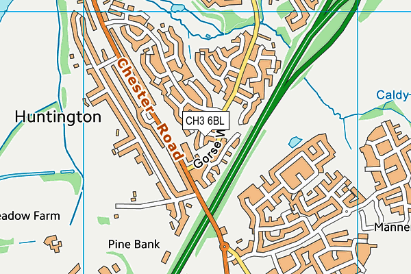 CH3 6BL map - OS VectorMap District (Ordnance Survey)