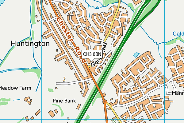 CH3 6BN map - OS VectorMap District (Ordnance Survey)