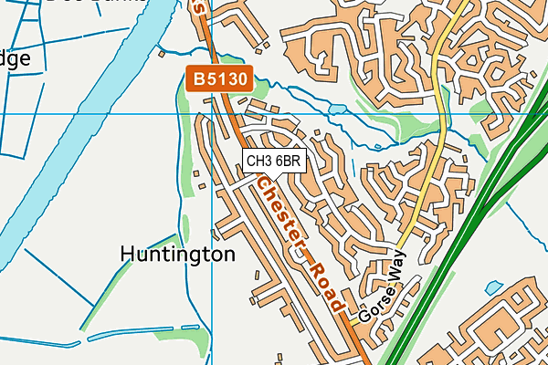 CH3 6BR map - OS VectorMap District (Ordnance Survey)