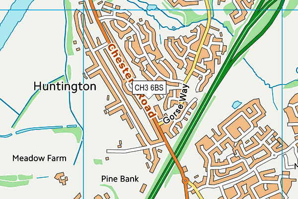 CH3 6BS map - OS VectorMap District (Ordnance Survey)