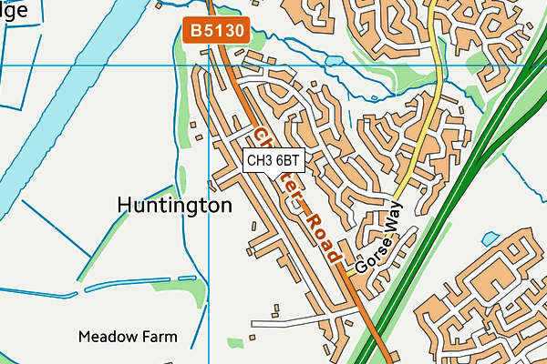 CH3 6BT map - OS VectorMap District (Ordnance Survey)