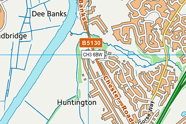 CH3 6BW map - OS VectorMap District (Ordnance Survey)