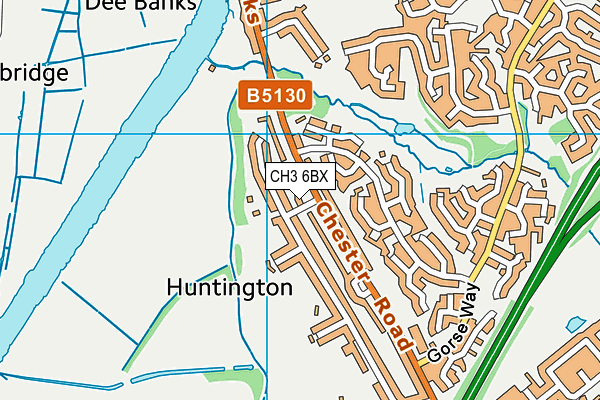 CH3 6BX map - OS VectorMap District (Ordnance Survey)