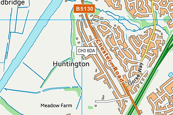 CH3 6DA map - OS VectorMap District (Ordnance Survey)