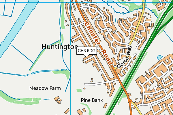 CH3 6DG map - OS VectorMap District (Ordnance Survey)