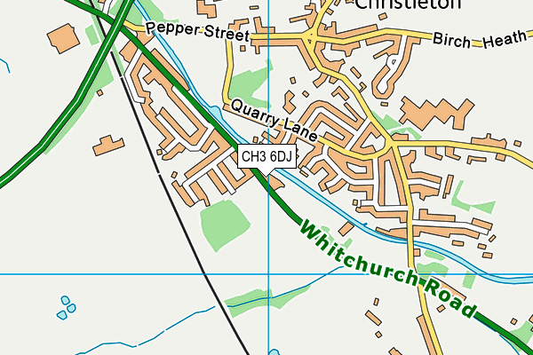 CH3 6DJ map - OS VectorMap District (Ordnance Survey)
