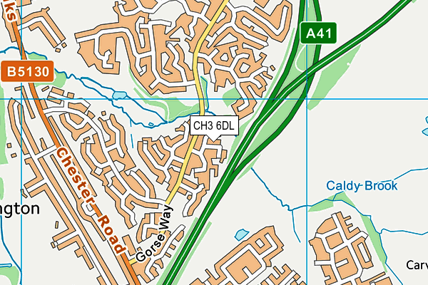 CH3 6DL map - OS VectorMap District (Ordnance Survey)