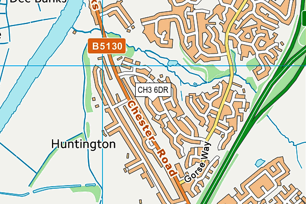 CH3 6DR map - OS VectorMap District (Ordnance Survey)