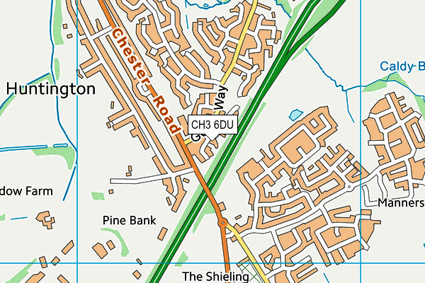 CH3 6DU map - OS VectorMap District (Ordnance Survey)