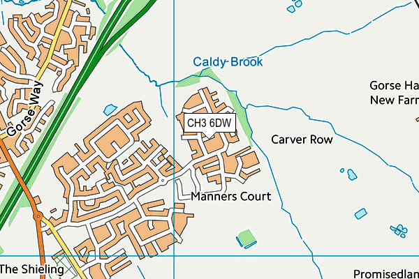 CH3 6DW map - OS VectorMap District (Ordnance Survey)