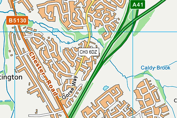 CH3 6DZ map - OS VectorMap District (Ordnance Survey)