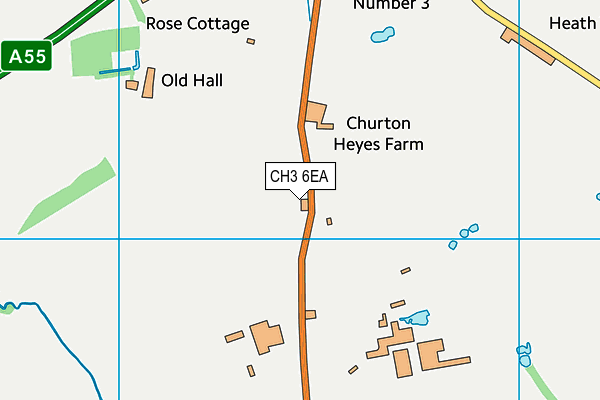 CH3 6EA map - OS VectorMap District (Ordnance Survey)