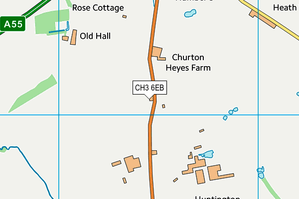 CH3 6EB map - OS VectorMap District (Ordnance Survey)