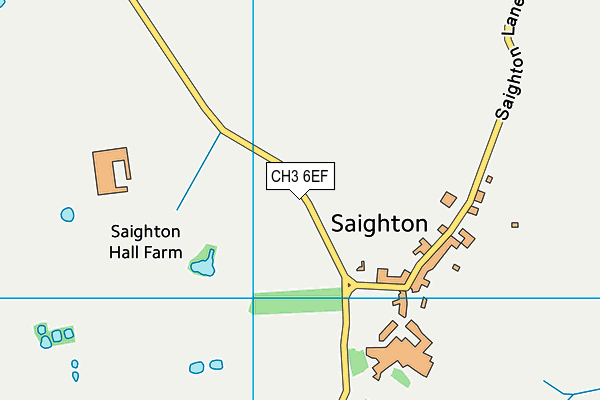 CH3 6EF map - OS VectorMap District (Ordnance Survey)