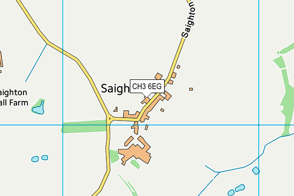 Saighton Church of England Primary School & Pre-School map (CH3 6EG) - OS VectorMap District (Ordnance Survey)