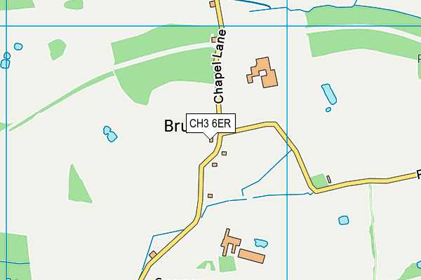 CH3 6ER map - OS VectorMap District (Ordnance Survey)