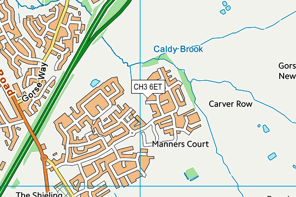 CH3 6ET map - OS VectorMap District (Ordnance Survey)