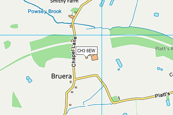 CH3 6EW map - OS VectorMap District (Ordnance Survey)