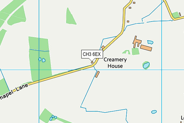 CH3 6EX map - OS VectorMap District (Ordnance Survey)