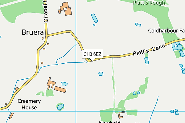 CH3 6EZ map - OS VectorMap District (Ordnance Survey)