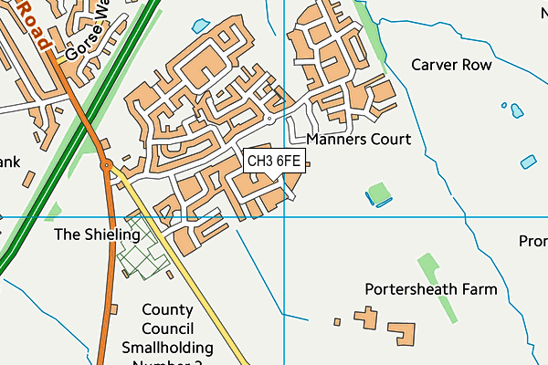 CH3 6FE map - OS VectorMap District (Ordnance Survey)