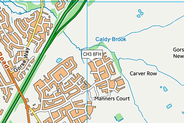 CH3 6FH map - OS VectorMap District (Ordnance Survey)