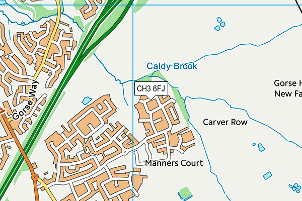 CH3 6FJ map - OS VectorMap District (Ordnance Survey)