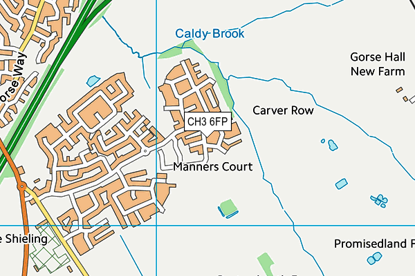 CH3 6FP map - OS VectorMap District (Ordnance Survey)